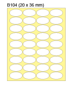 新星牌白色標籤貼 B104 (720pcs) 20mm x 36mm / 20張