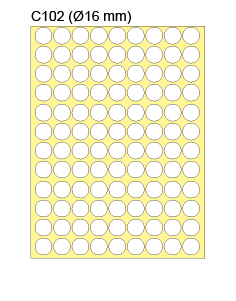 New Star C102 (2160pcs) 16mm die / 20Sheet