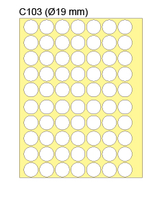 新星牌标签贴 C103 (1400pcs) 19mm die / 20張