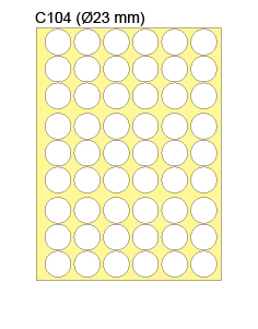 新星牌标签贴 C104 (1080pcs) 23mm die / 20張