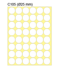 新星牌标签贴 C105 (960pcs) 25mm die / 20張