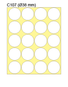 新星牌标签贴 C107 (400pcs) 38mm die / 20張