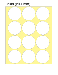 新星牌标签贴 C108 (240pcs) 47mm die / 20張