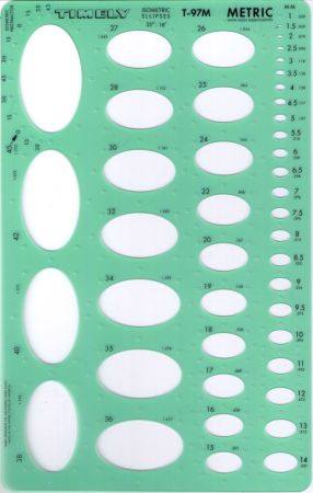 畫橢圓型硬身繪圖版 186mm-100mm <綠色>