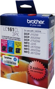 Brother Inkjet Cartridge LC161CL 3PK