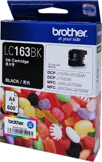 Brother 打印機噴墨盒 LC163BK