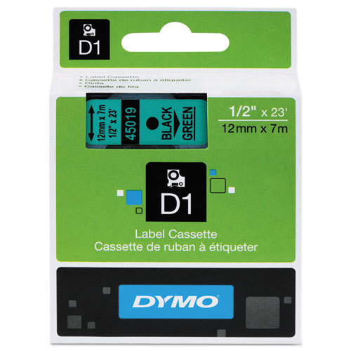 Dymo D1 Tape 5000&1000 + 12mmx7m- 45019 BK on GR