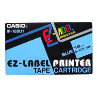 卡西歐 EZ 標纖帶 18mm x 8m (XR-18BU1) / 藍底黑字