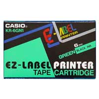 卡西歐 標纖帶 6mm x 8m (XR-6X1) / 透明底黑字