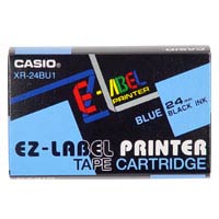 卡西欧 EZ标纤带 24mm x 8m (XR-24BU1) / 蓝底黑字