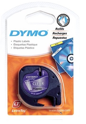 帶模 Dymo Letratag 膠質標籤帶 12mm x 4m / 透明