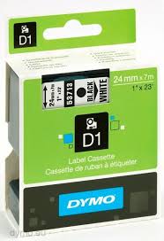 Dymo 带模带 D1 带 24mm x 7m / 白底黑字
