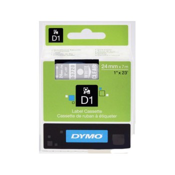 Dymo 带模带 D1 带 24mm x 7m / 透明底白字