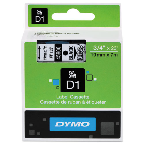 Dymo 带模带 5000&1000 用19mm x 7m (45800) / 透明底黑字