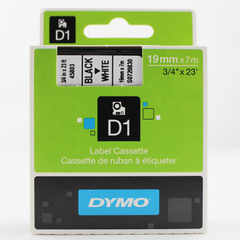 Dymo 帶模帶 5000&1000 用19mm x 7m (45803) / 白色底黑字