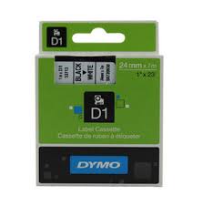 Dymo 带模带 5000&1000 用19mm x 7m 透明底白字