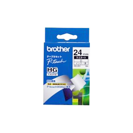 Brother HG 標籤帶 24mm x 8m / 黑字白底
