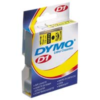 Dymo 带模 D1 带 12mm X 7m (45021) / 黑底白字