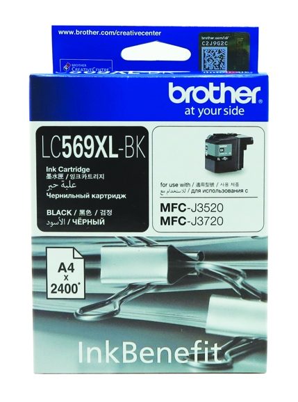 Brother 打印机噴墨盒 LC569XLBK