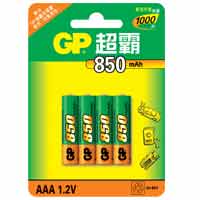 GP 超霸镍氢充电池 850mAh 3A 4粒咭装