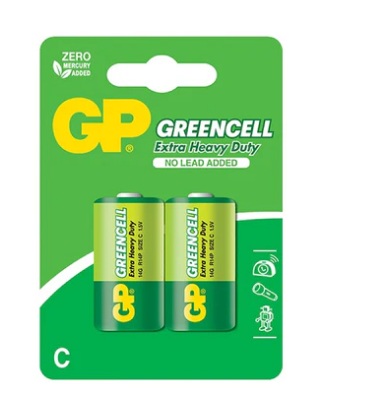GP 超霸環保碳性電池 C Size 2 粒裝