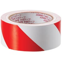 Jumbo PVC Warning Tape 2inx25M Red/White