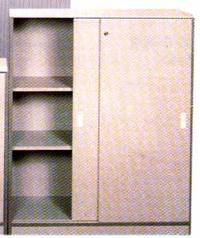 Sliding Door Cabinet 2-Shelf 1250mm(H) Grey