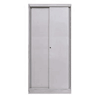 Sliding Door Cabinet 3-Shelf 1650mm(H) Grey
