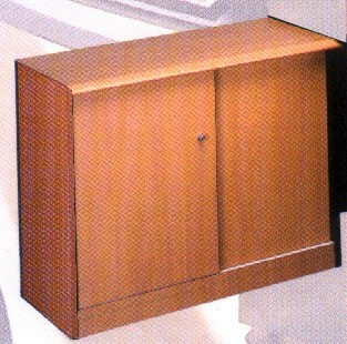 二層搪門式文件柜 690mm(高)木色