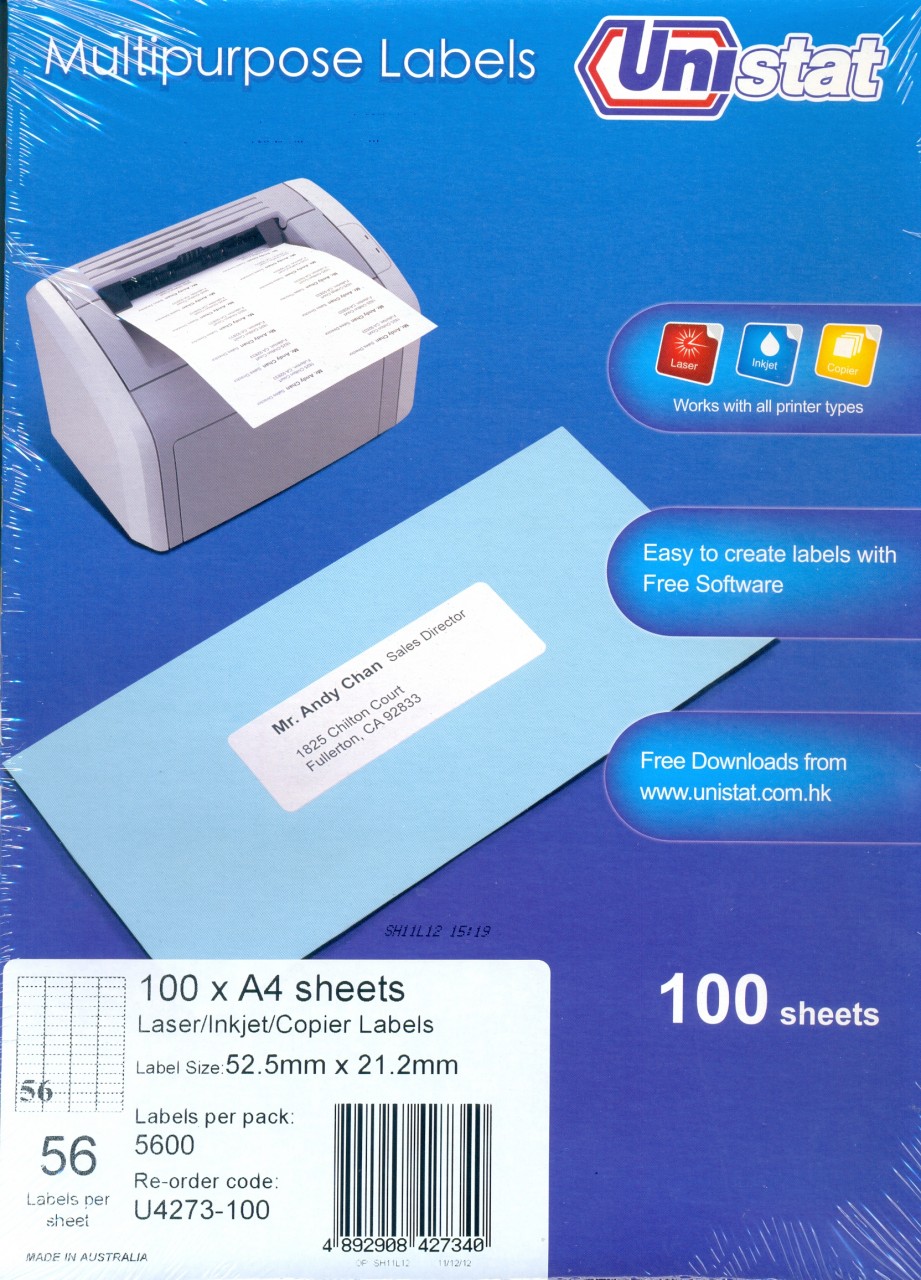 Unistat 多用途標籤貼 (100張)