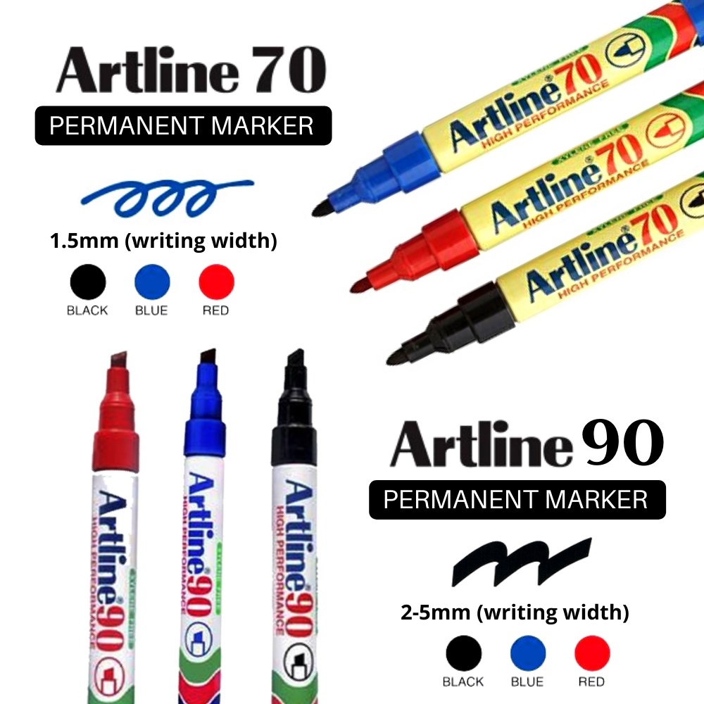 Artline 90 方嘴箱頭筆 / 黑色