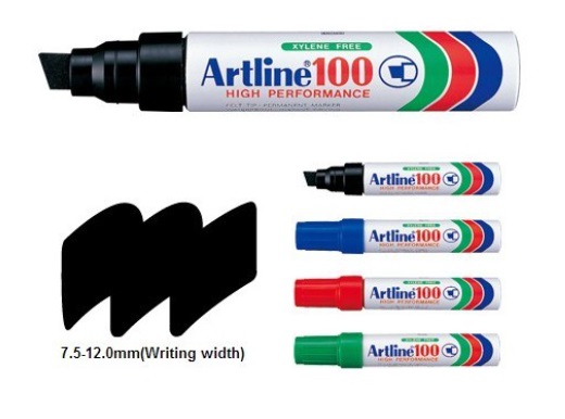 Artline 100 特大油性方嘴箱頭筆 / 黑色