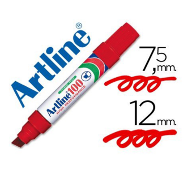 Artline 100 特大油性方嘴箱頭筆 / 紅色