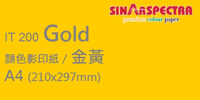 Sinar Spectra A4 80g 顏色影印紙 / 金黃 / 200