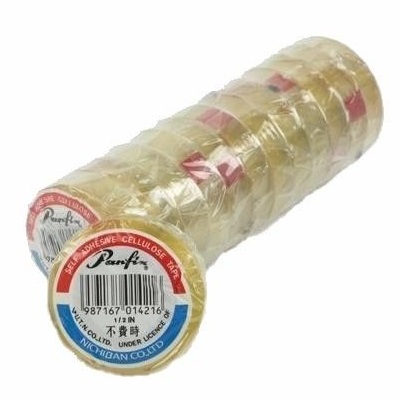 不费时 Panfix 1/2寸 x 25yds 透明胶纸 / 12卷