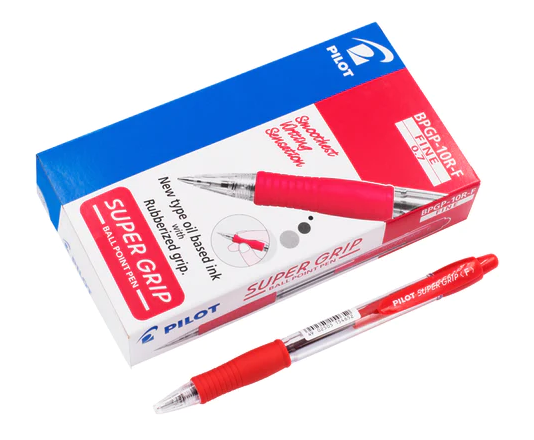 Pilot <BPGP-10R-F> Super Grip Ball Pen - Red